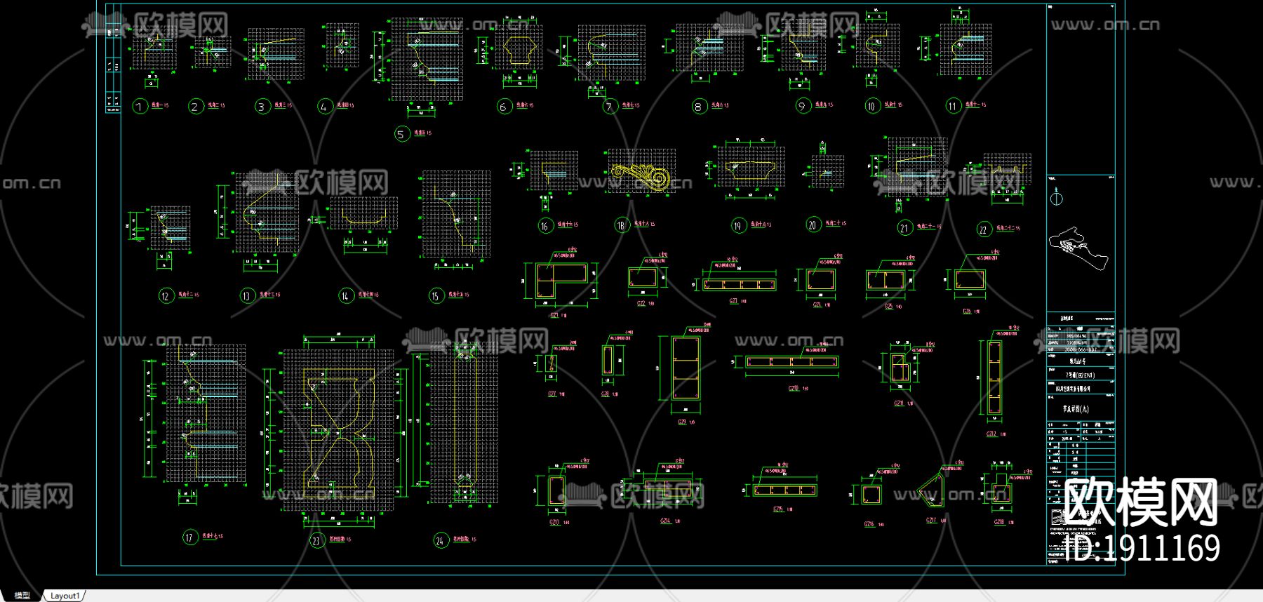 某别墅区石材装饰cad大样图下载