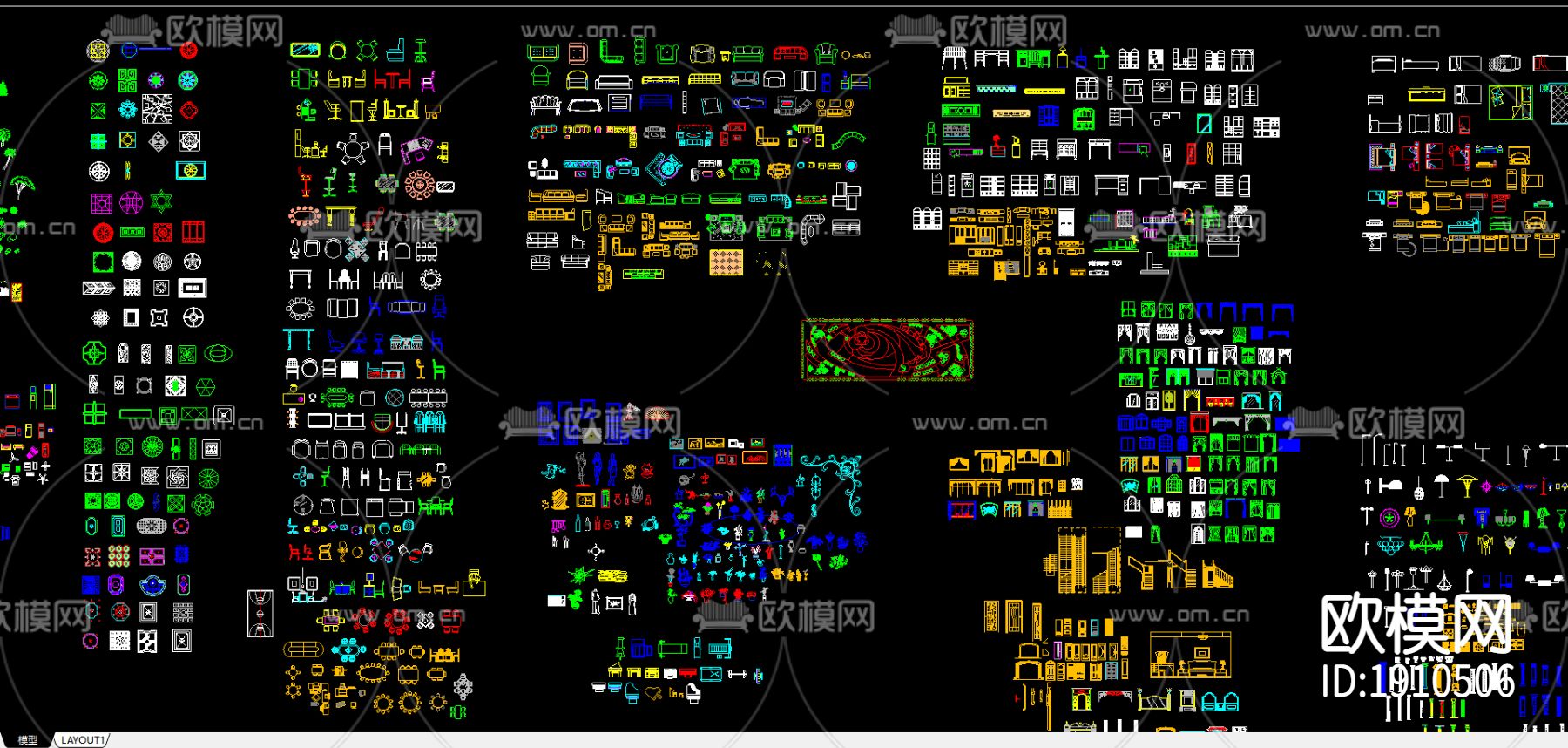 室内装修cad图块下载