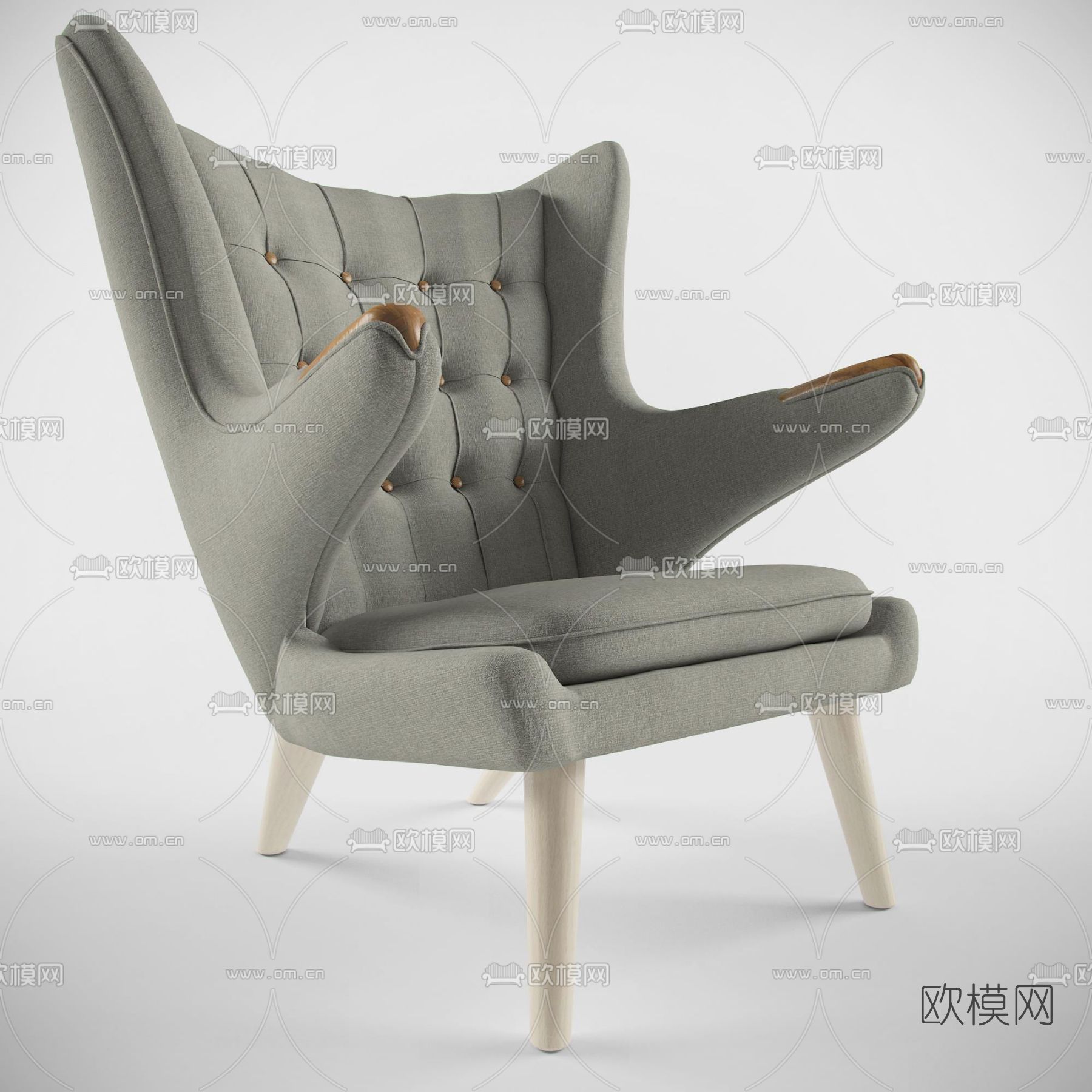 简欧休闲沙发免费3d模型下载