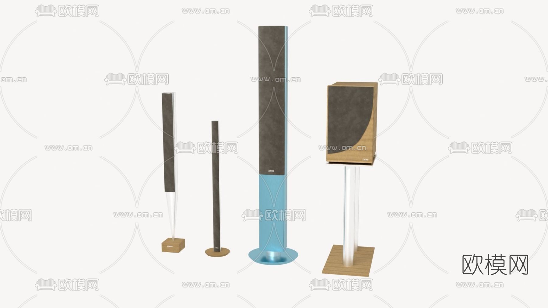 现代音响免费3d模型下载