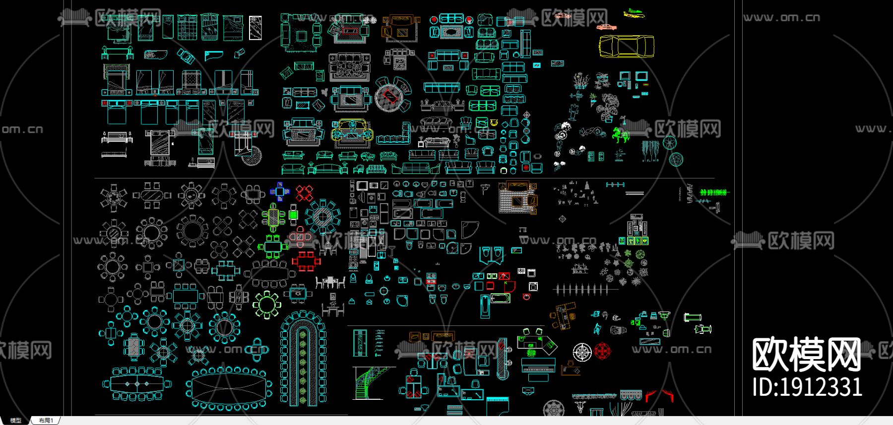 常用室内cad图库下载