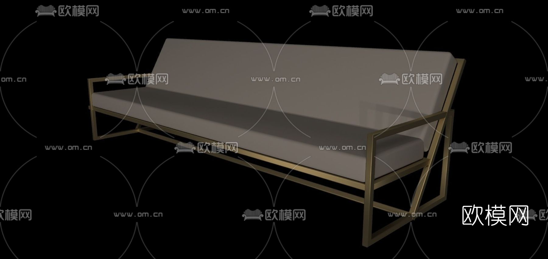 现代多人沙发免费3d模型