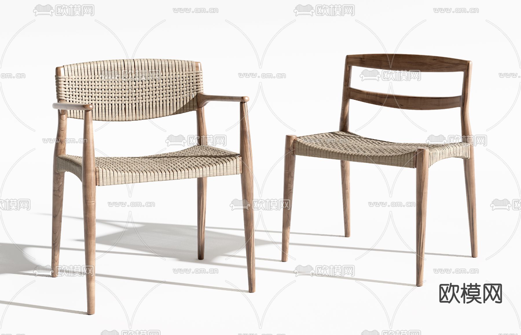 侘寂风单椅su模型下载（渲染图1）