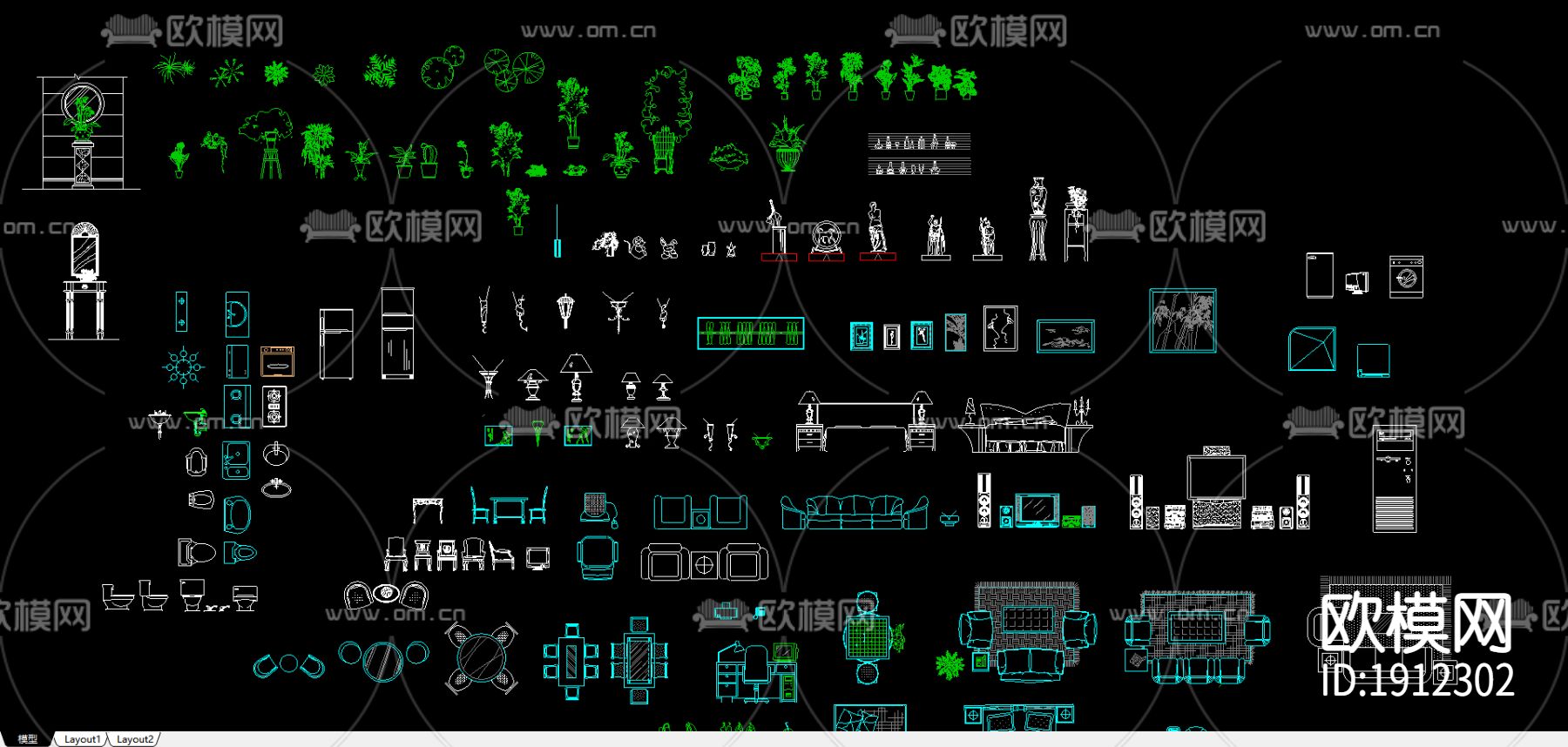 室内装饰CAD图库下载