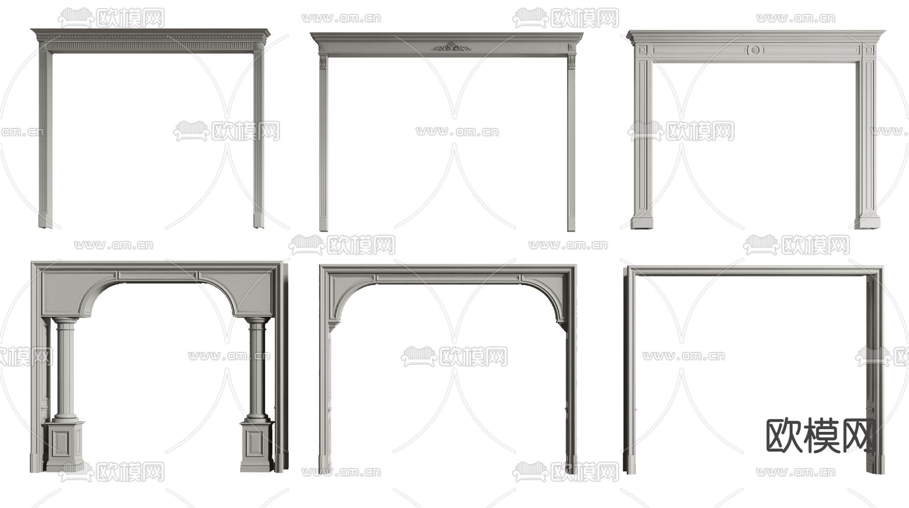 美式垭口su模型下载（渲染图1）