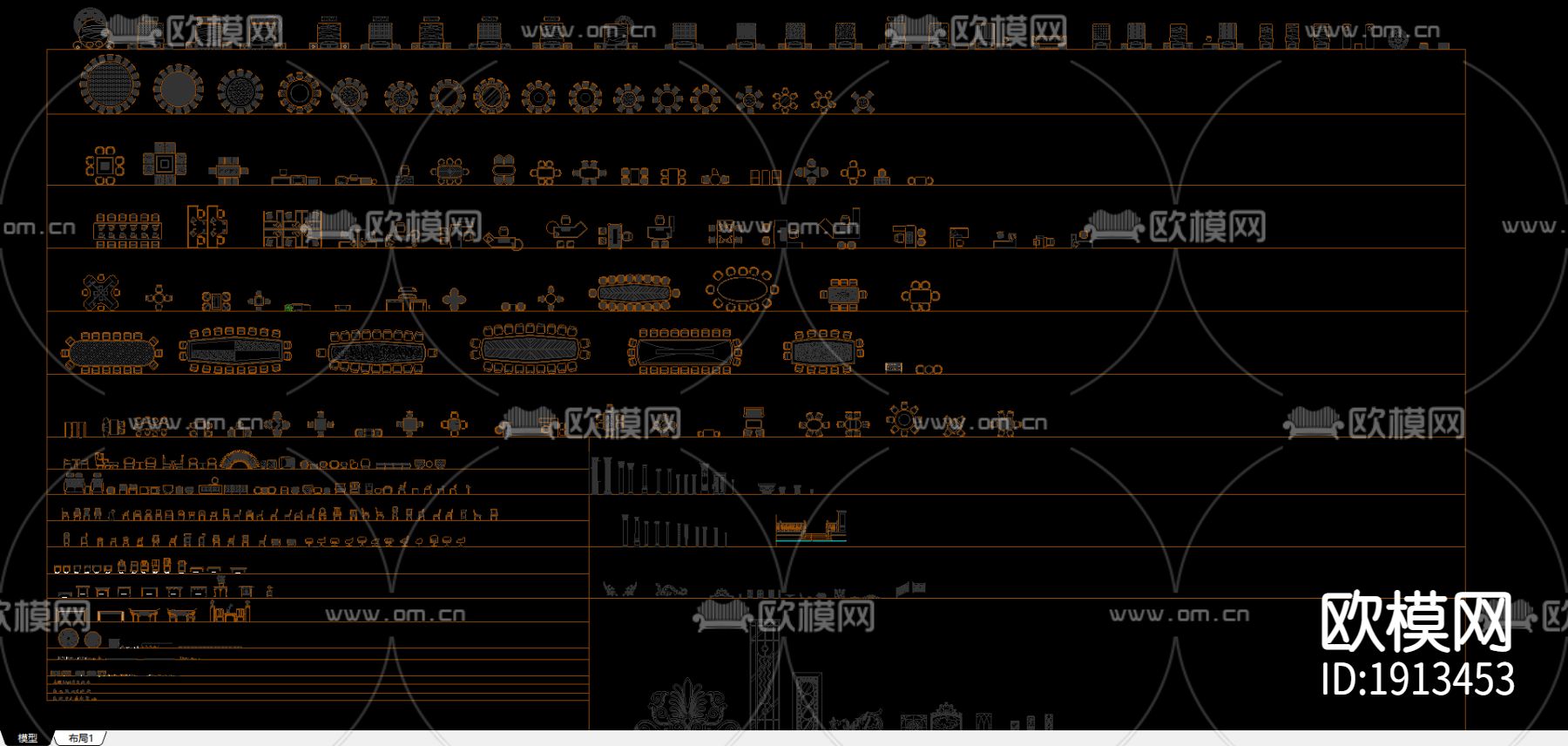 家具cad图库下载