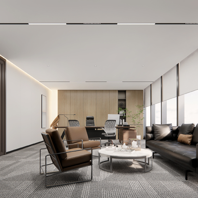  现代经理办公室su模型 