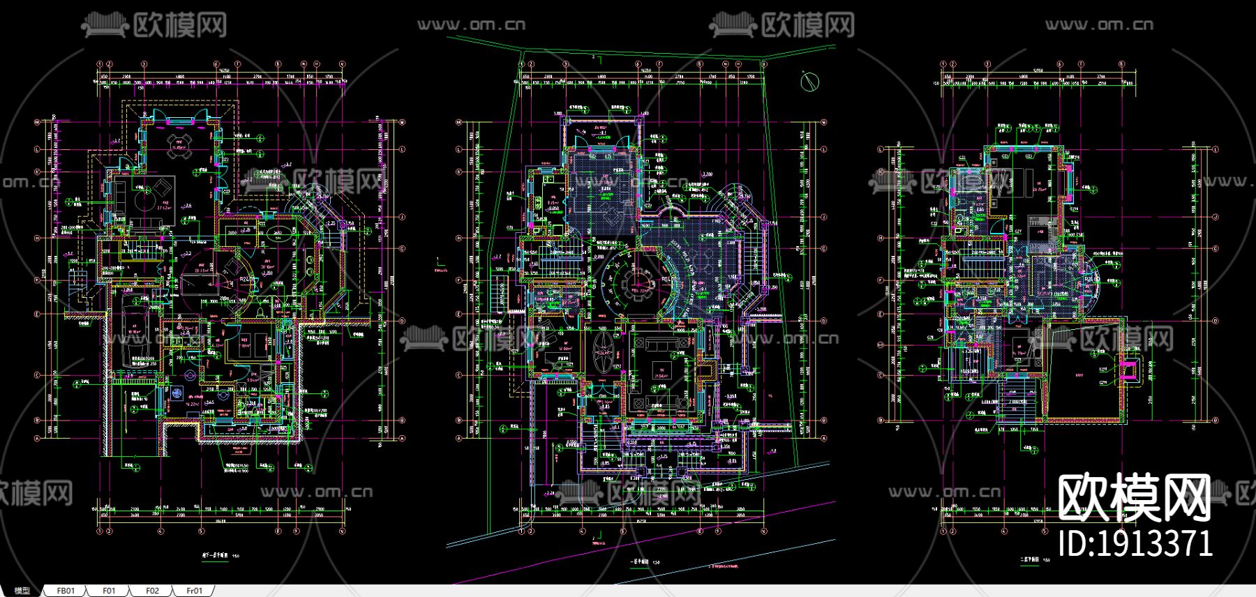 某别墅区石材装饰CAD图下载