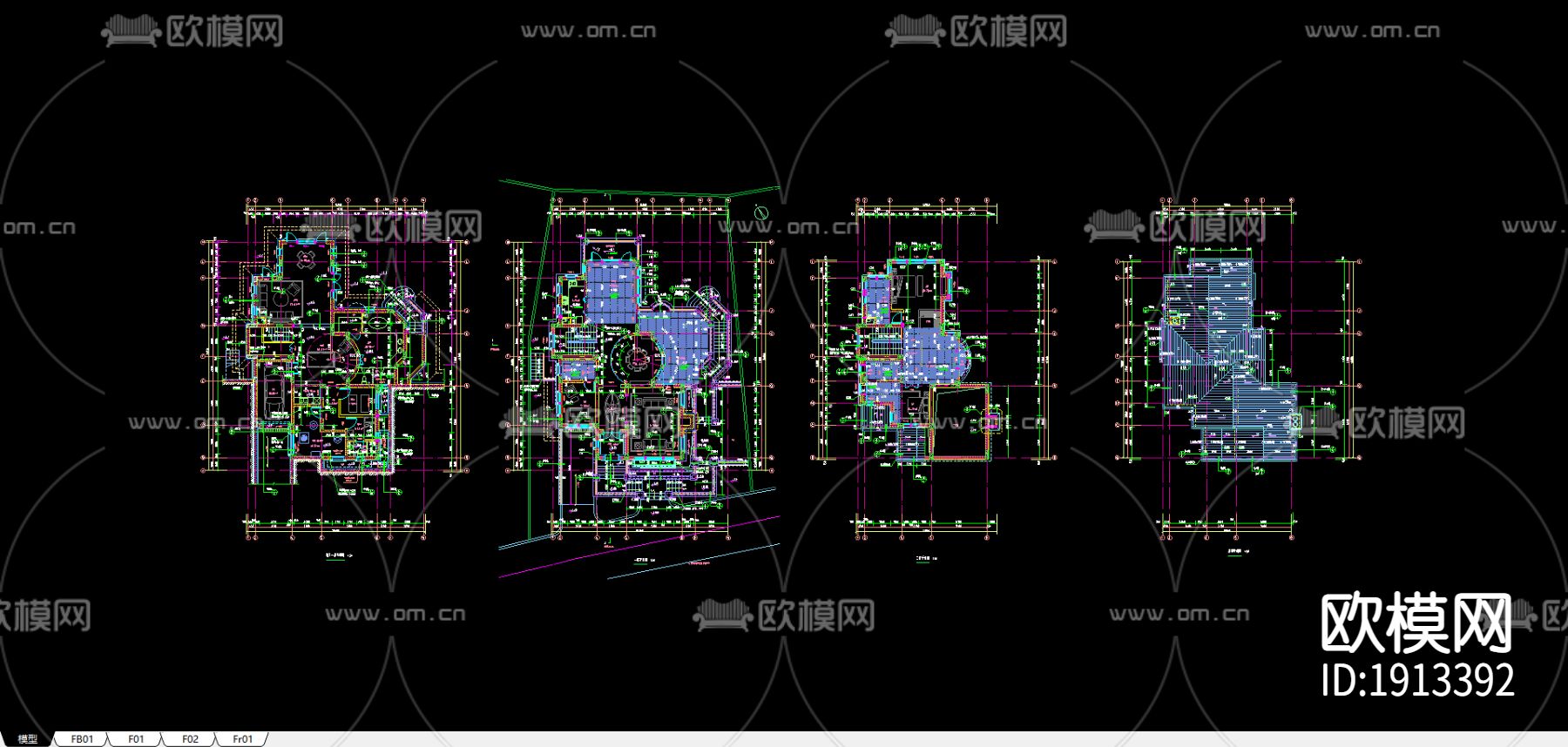 某别墅石材装饰CAD图下载