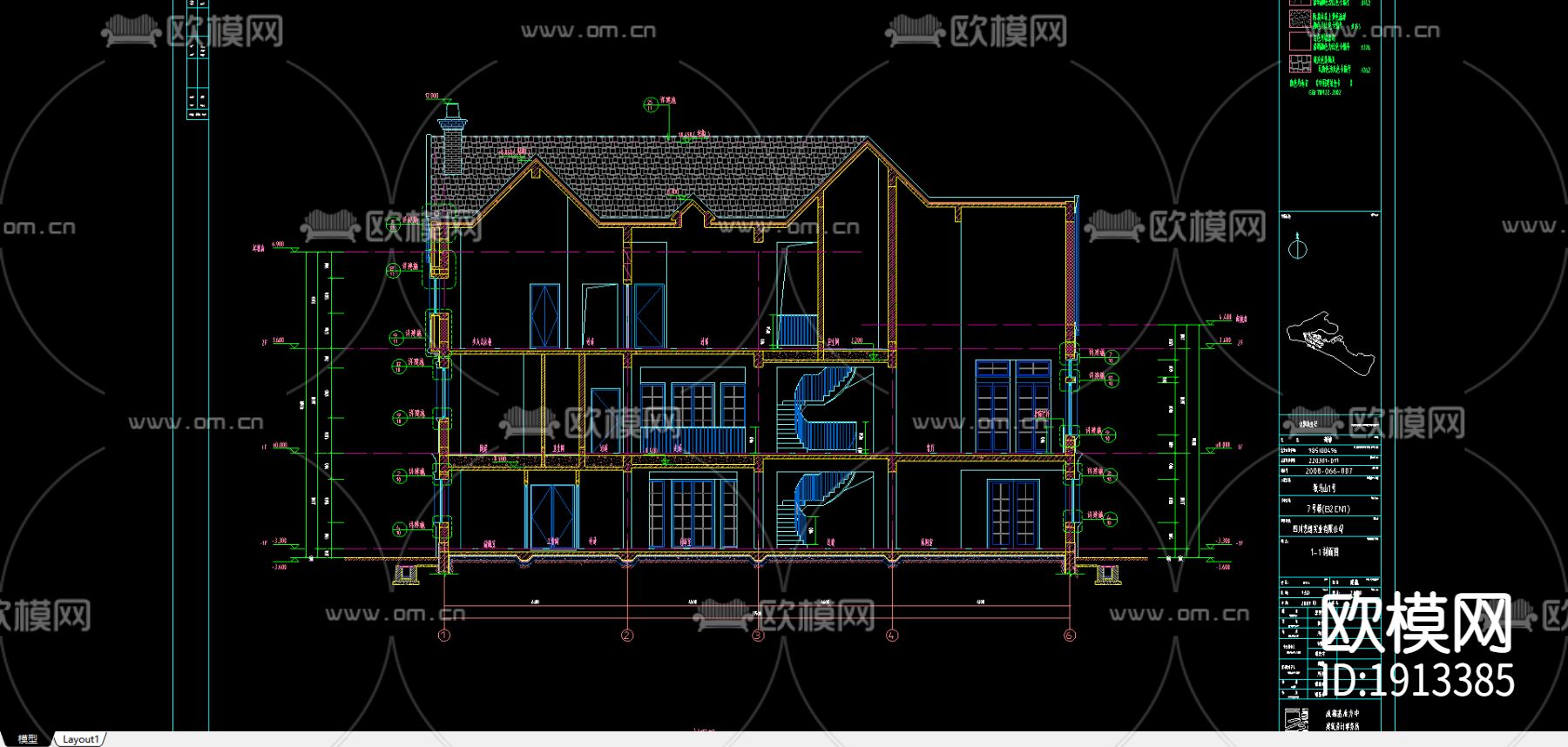 某别墅区石材装饰CAD下载