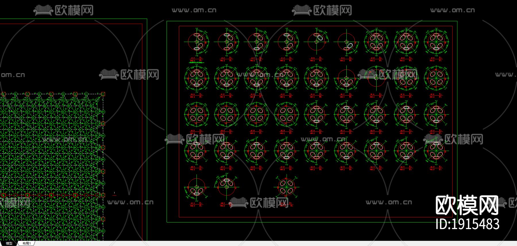 某工厂网架设计节点大样下载（渲染图2）