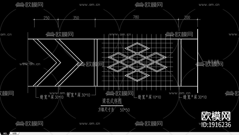 牌樓牌坊CAD施工圖下載(渲染圖10)