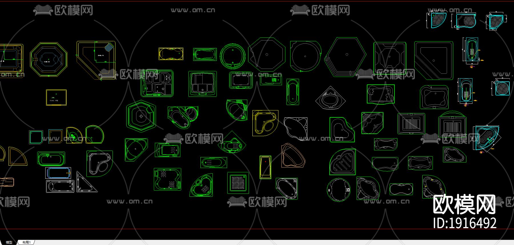 室内装饰cad图库下载（渲染图2）