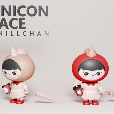  现代玩偶公仔su模型 