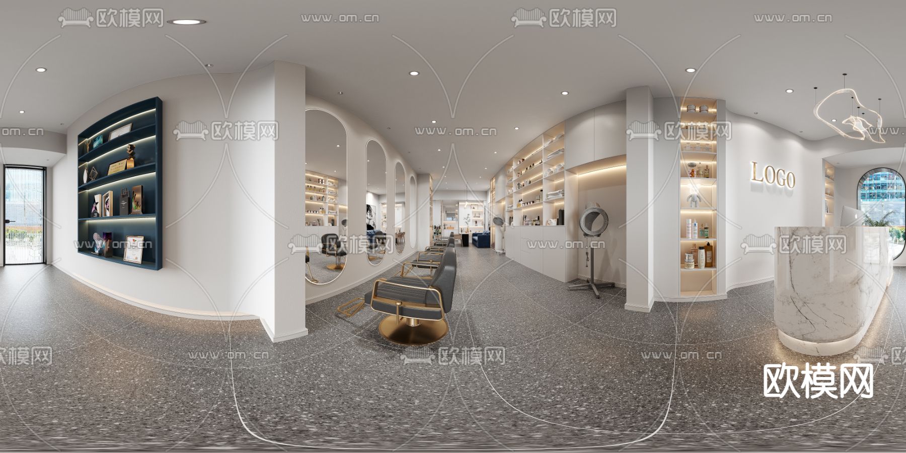现代理发店cr全景3d模型