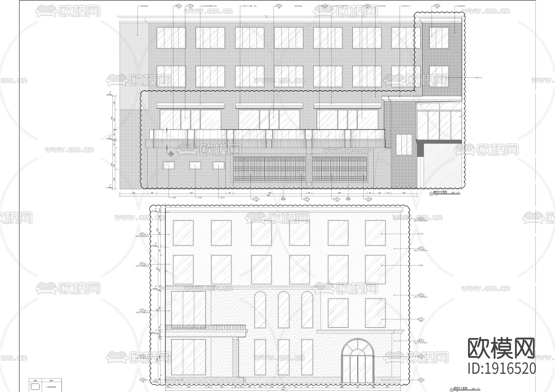 大型会所外观立面下载（渲染图2）