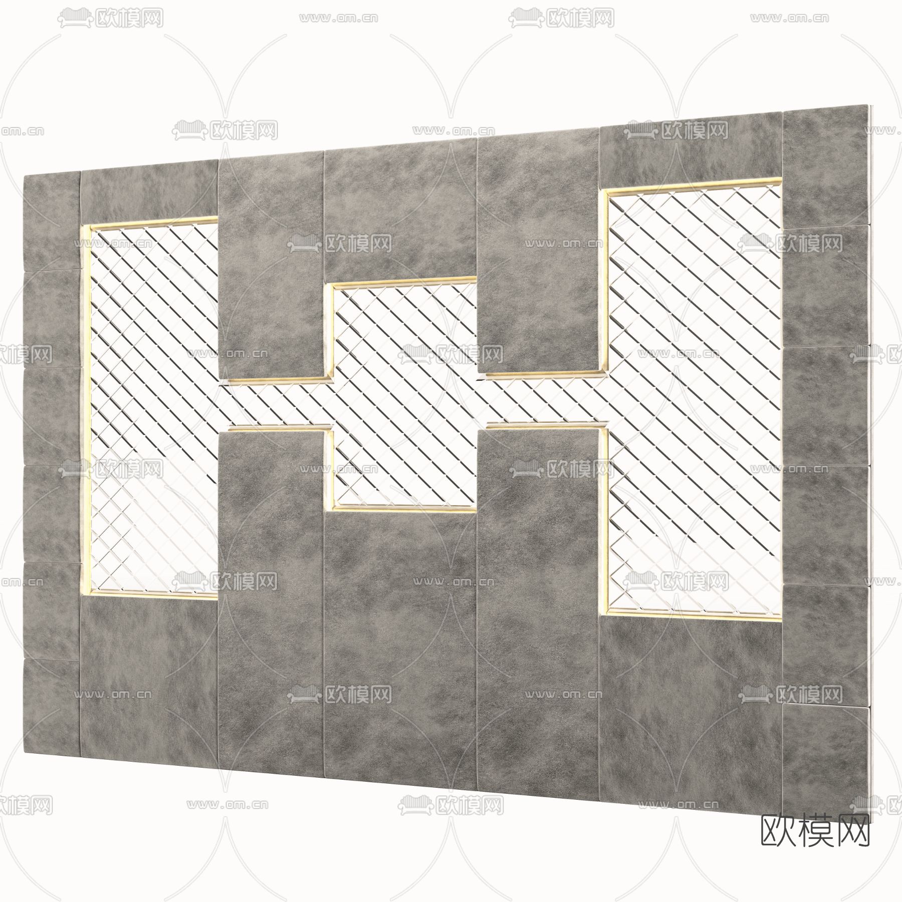 现代装饰背景墙免费3d模型下载