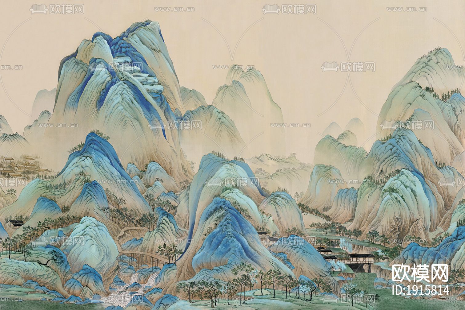 中式国画贴图