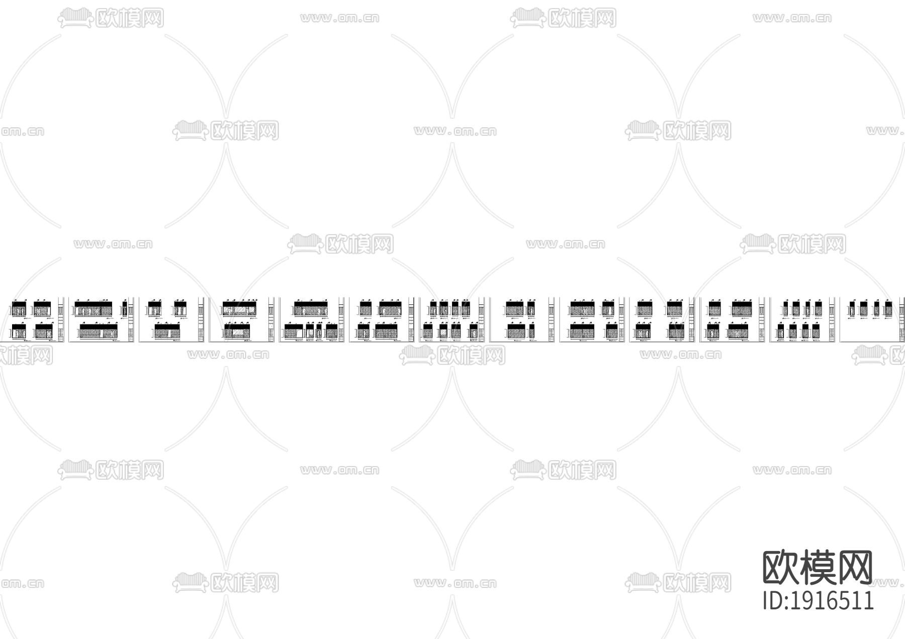 大型会所大堂立面西餐厅厨房下载（渲染图2）