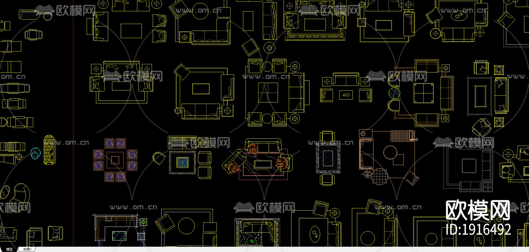 室内装饰cad图库下载（渲染图3）