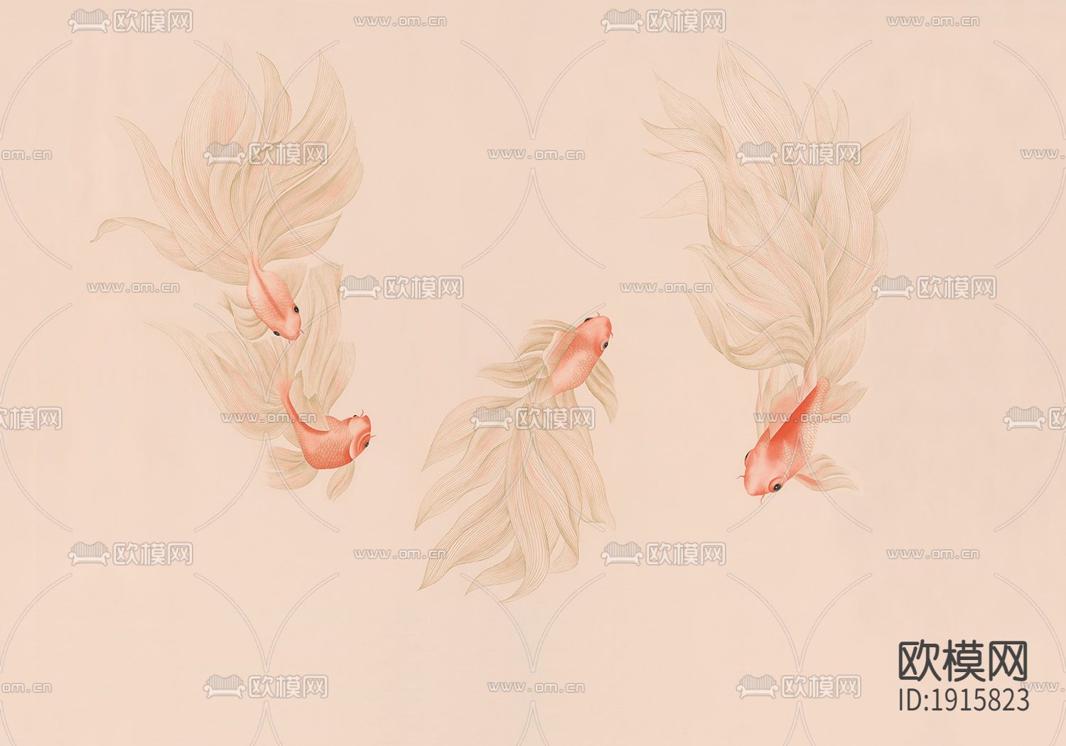 新中式金鱼锦鲤壁纸下载