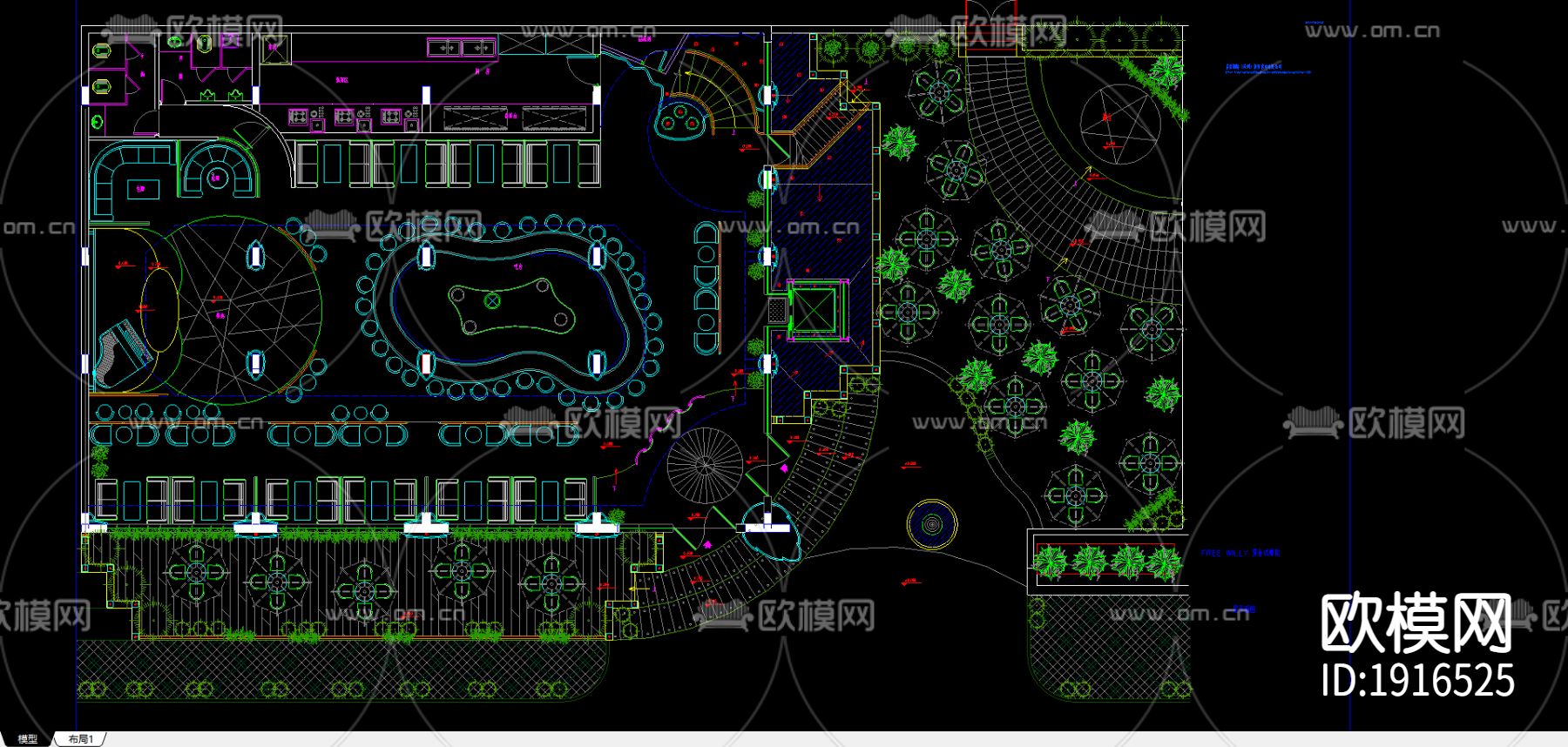 pub平面配置图下载（渲染图2）