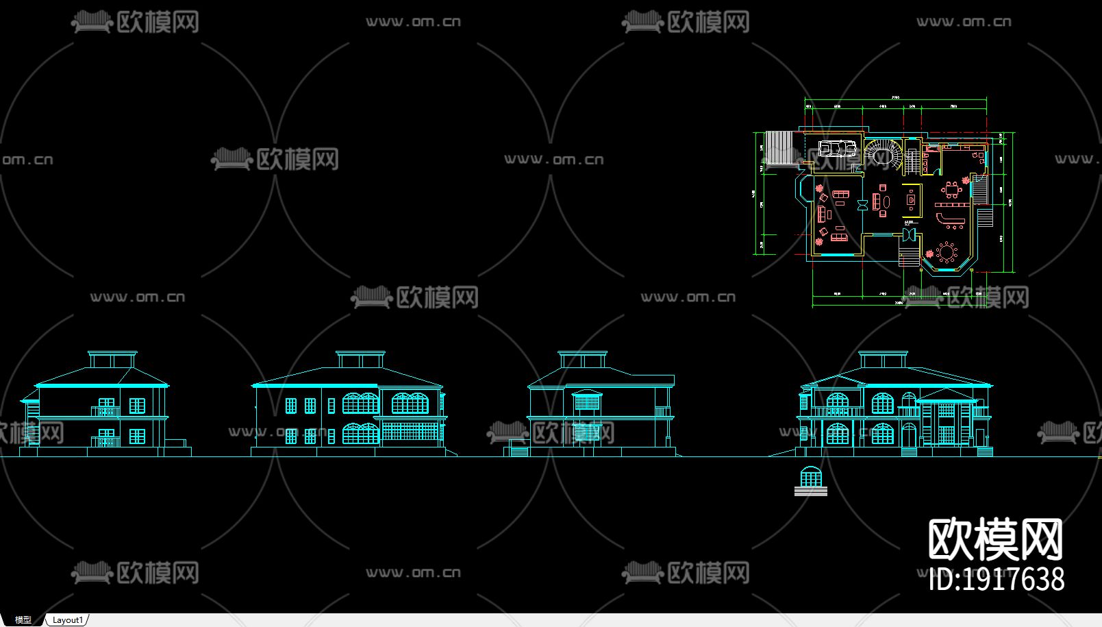 北京郊区别墅单体设计方案下载（渲染图2）