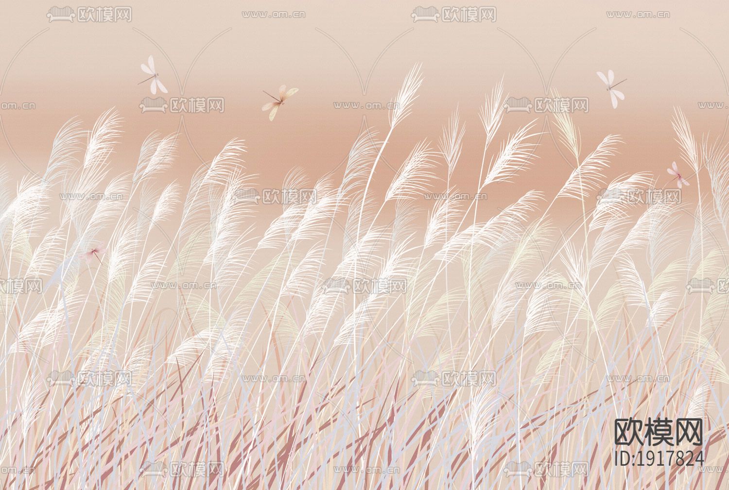 现代芦苇壁纸下载（渲染图1）