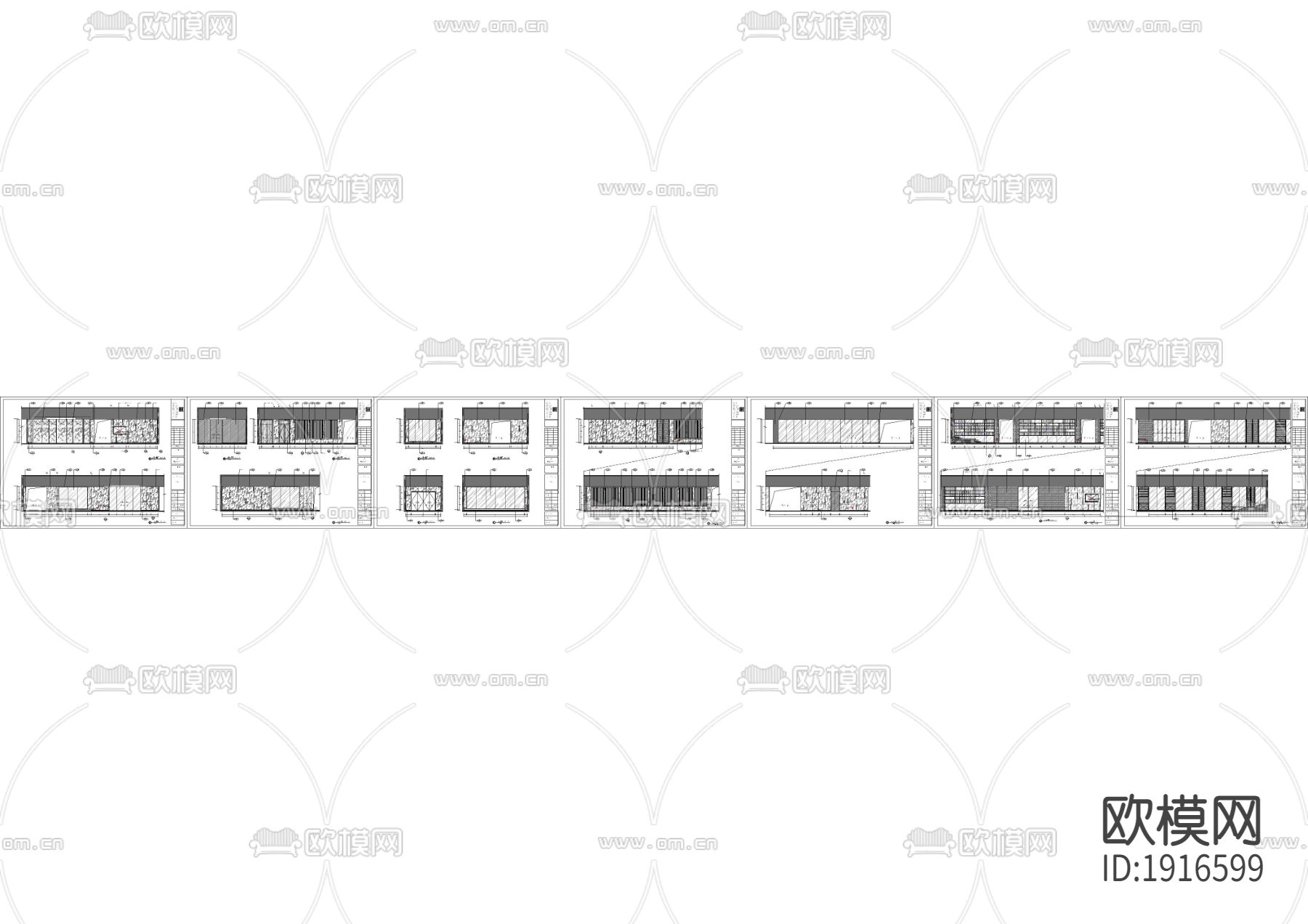 现代会所休闲区及接地区立面下载（渲染图3）