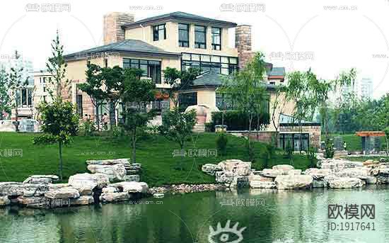 北京某墅别墅全套图带效果图下载（渲染图3）