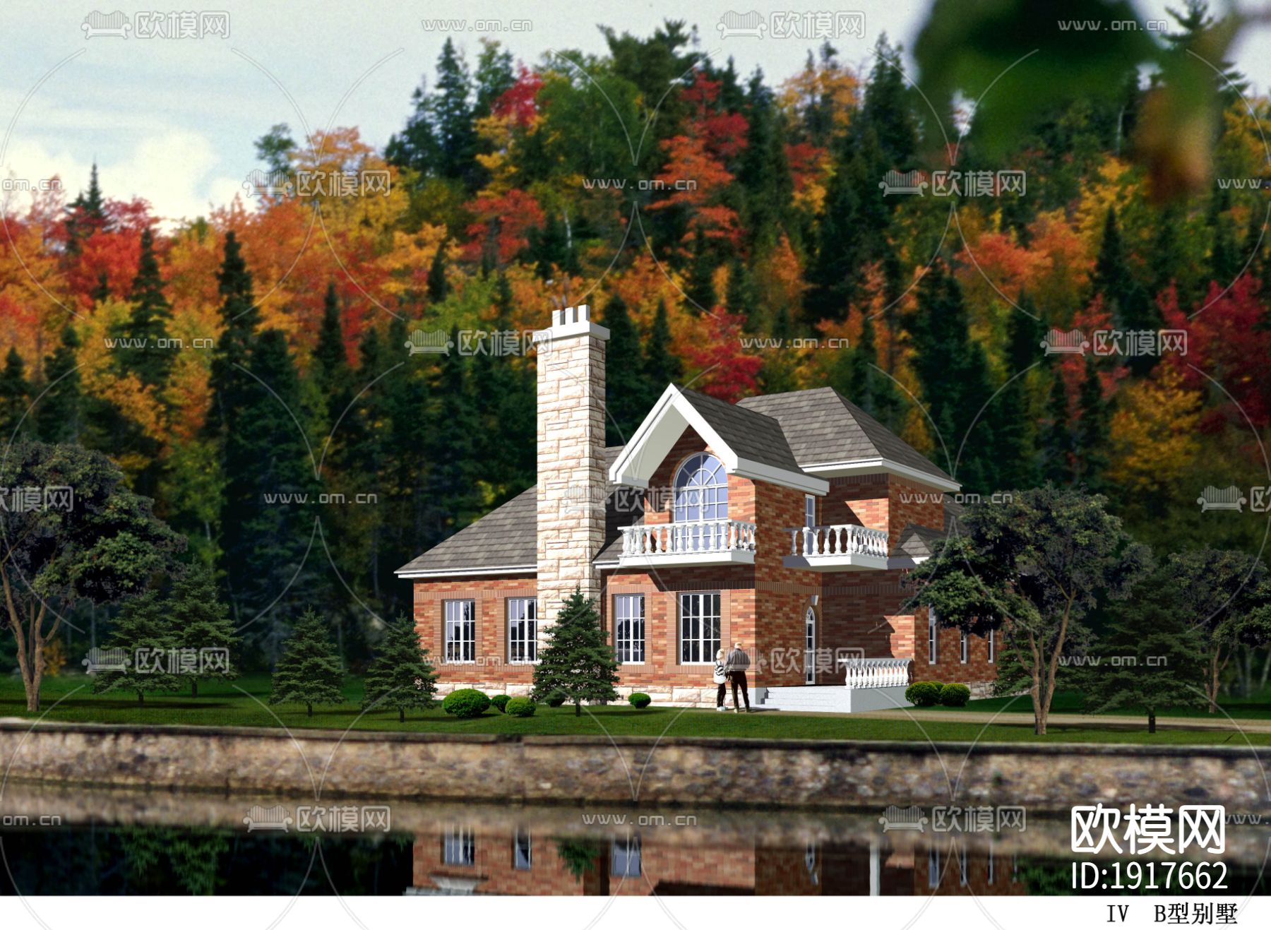 别墅方案带效果图下载（渲染图1）