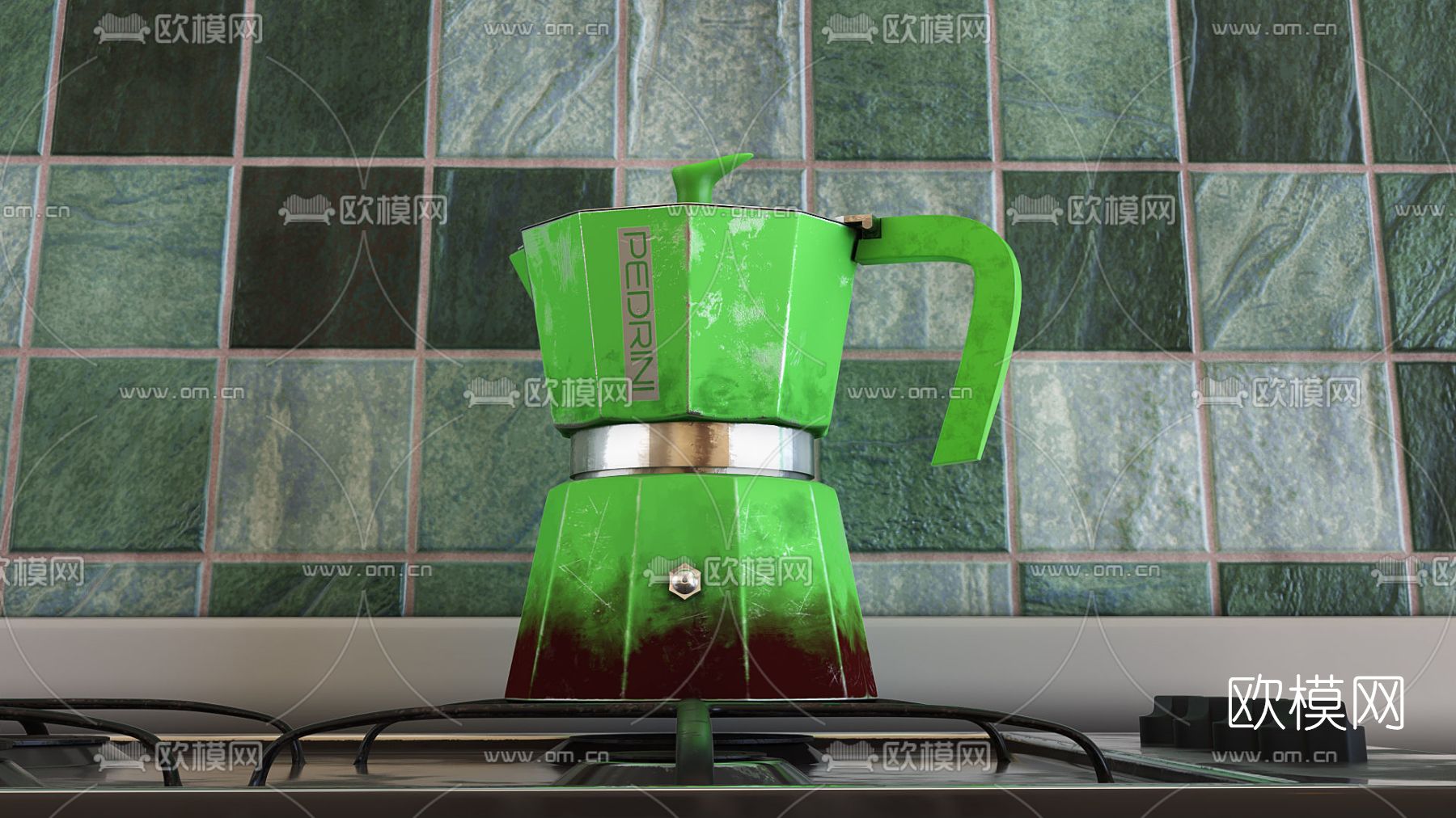 现代煲水壶免费3d模型下载（渲染图1）