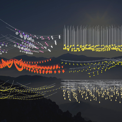 现代户外景观灯su模型