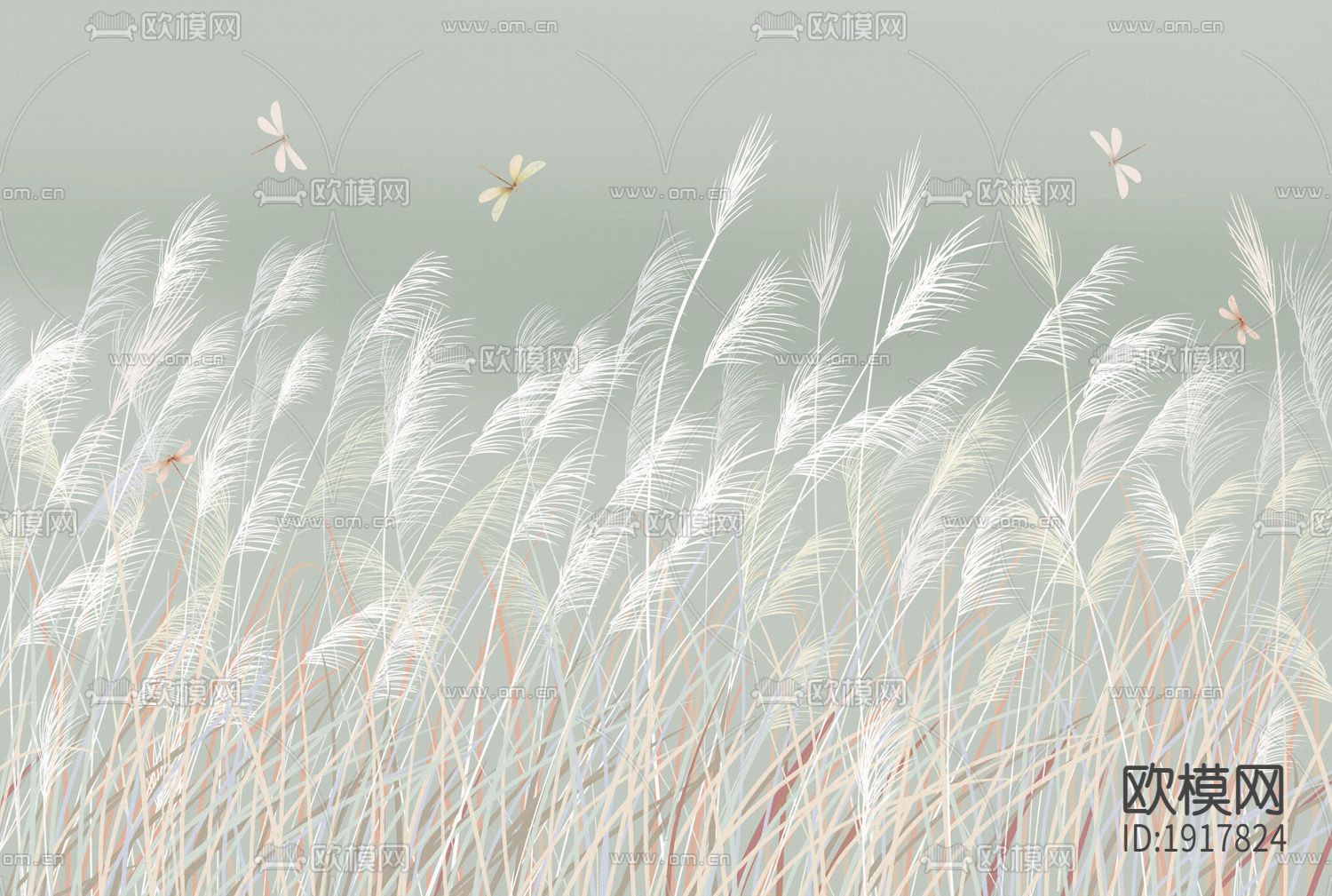 现代芦苇壁纸下载（渲染图2）