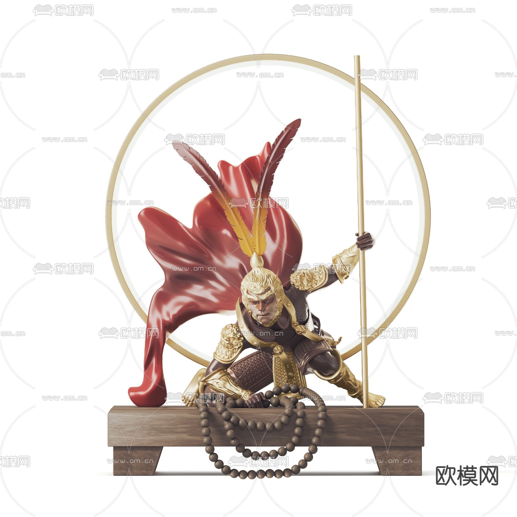 新中式潮玩齐天大圣孙悟空摆件3d模型下载