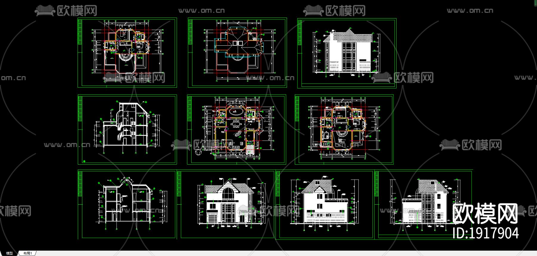 达华庄园别墅下载（渲染图3）