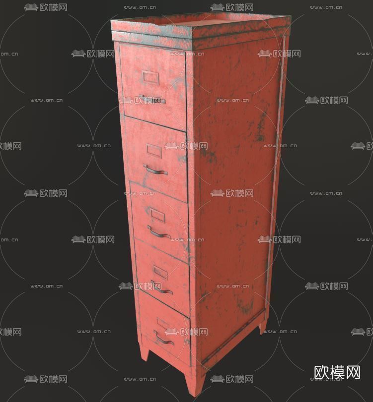 现代文件柜免费3d模型下载