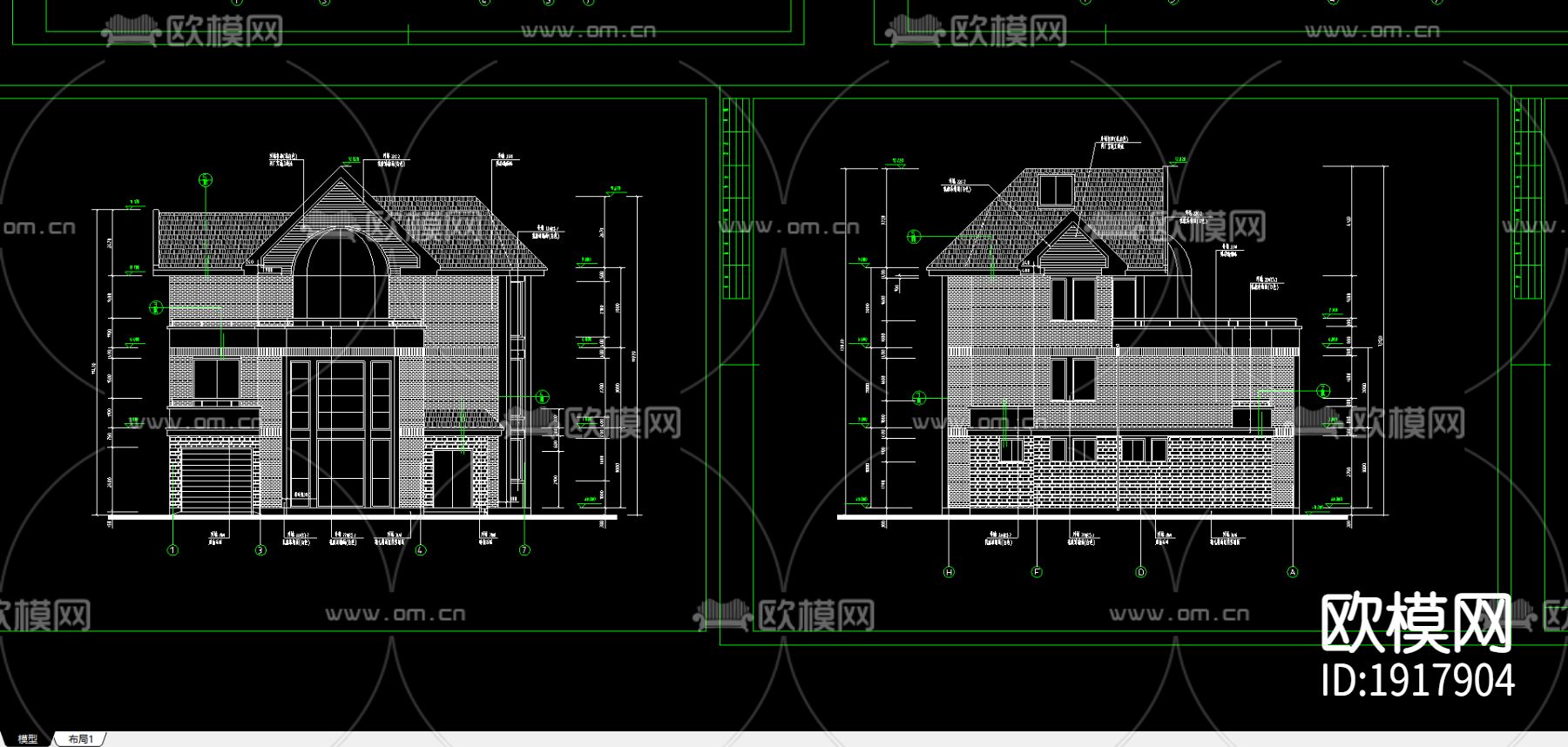 达华庄园别墅下载（渲染图1）