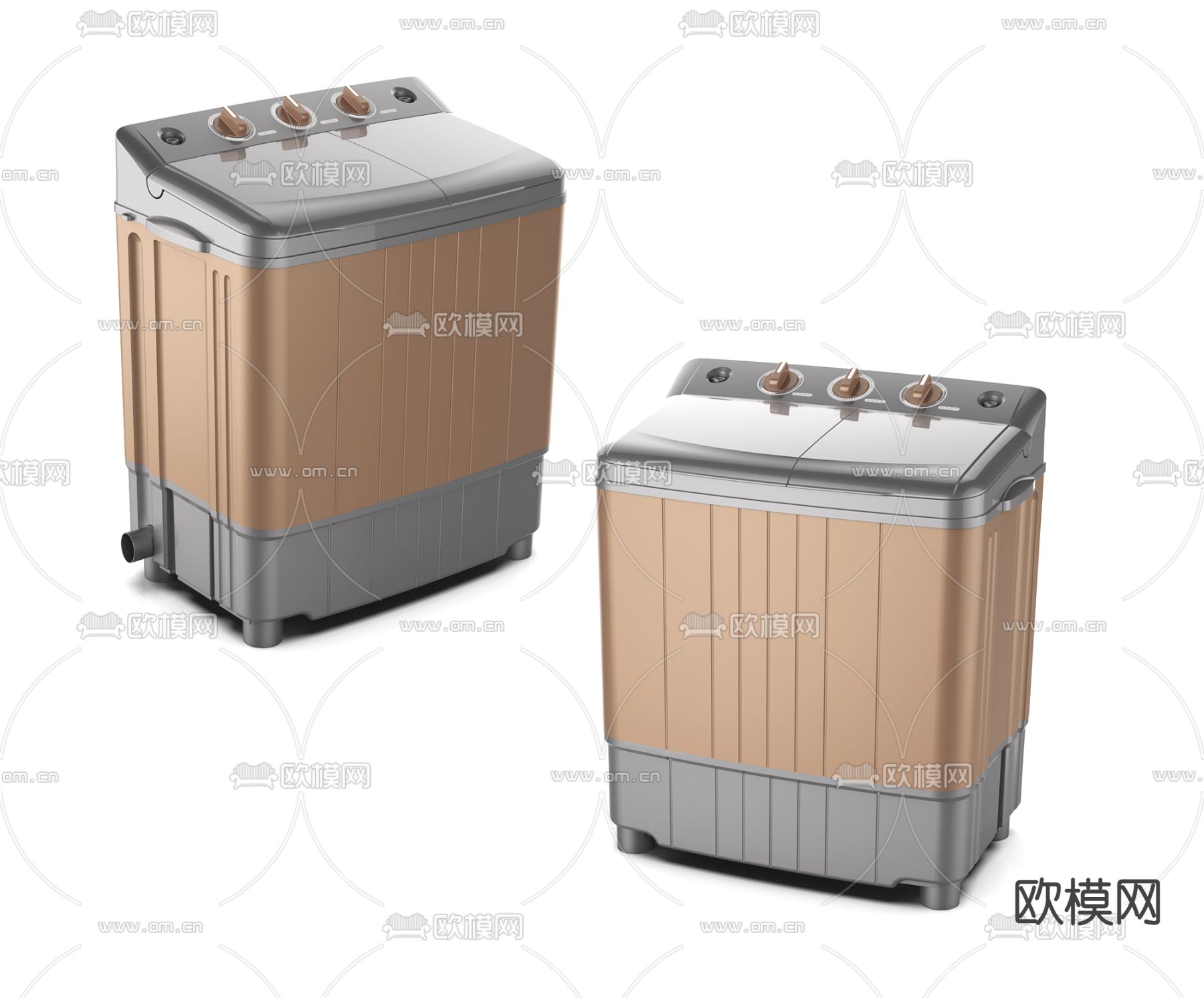 现代洗衣机3d模型下载