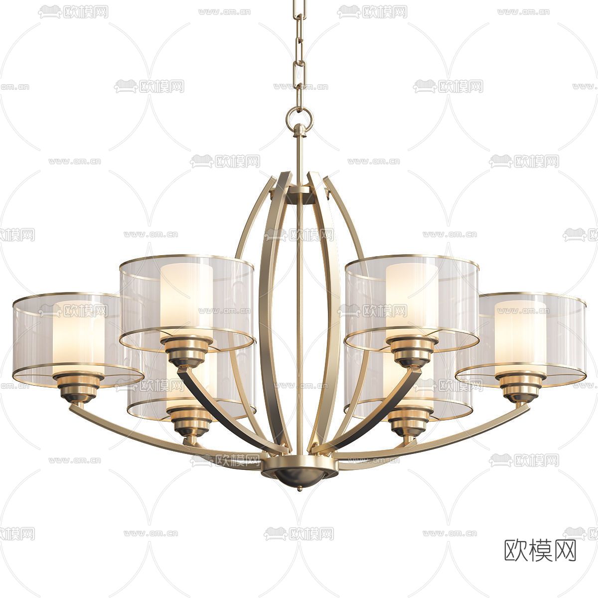 现代烛台灯吊灯免费3d模型下载