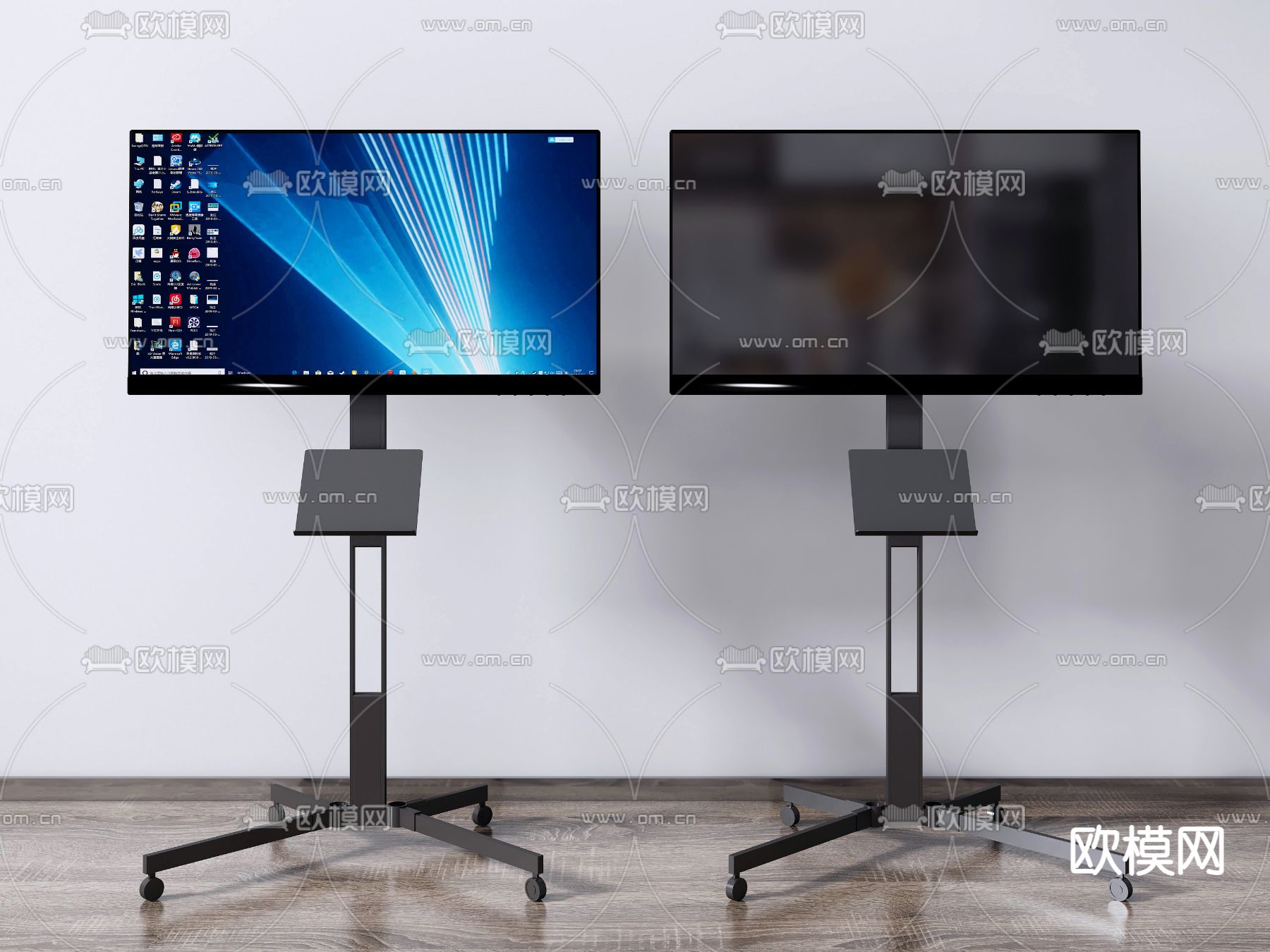 现代电视机支架3d模型下载