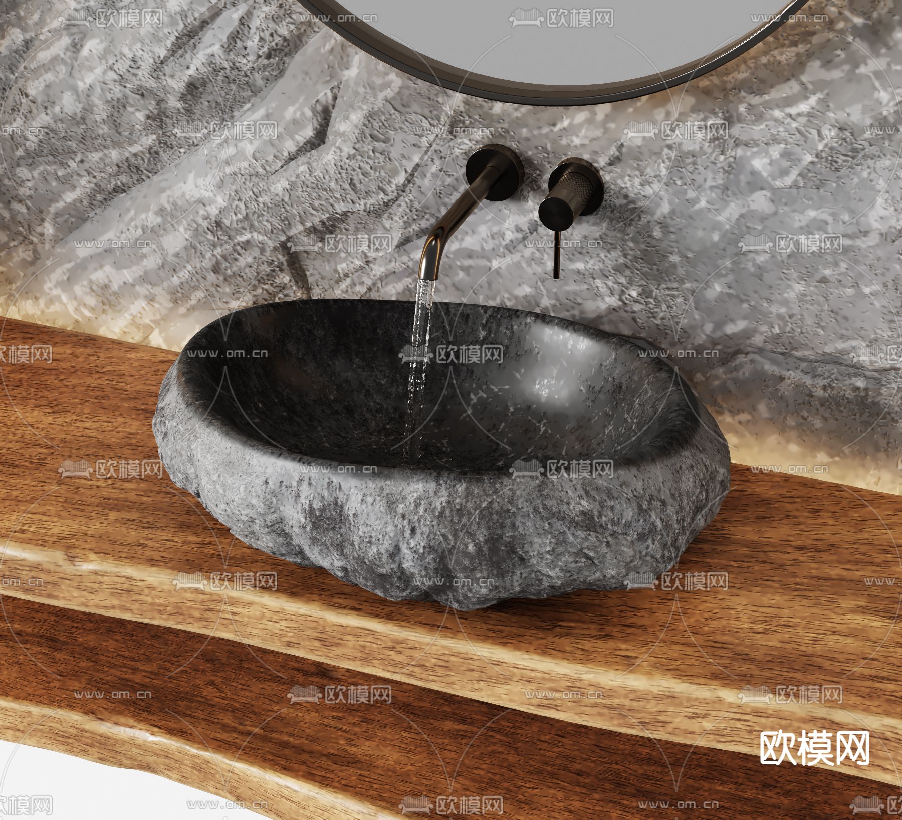 现代洗手台3d模型