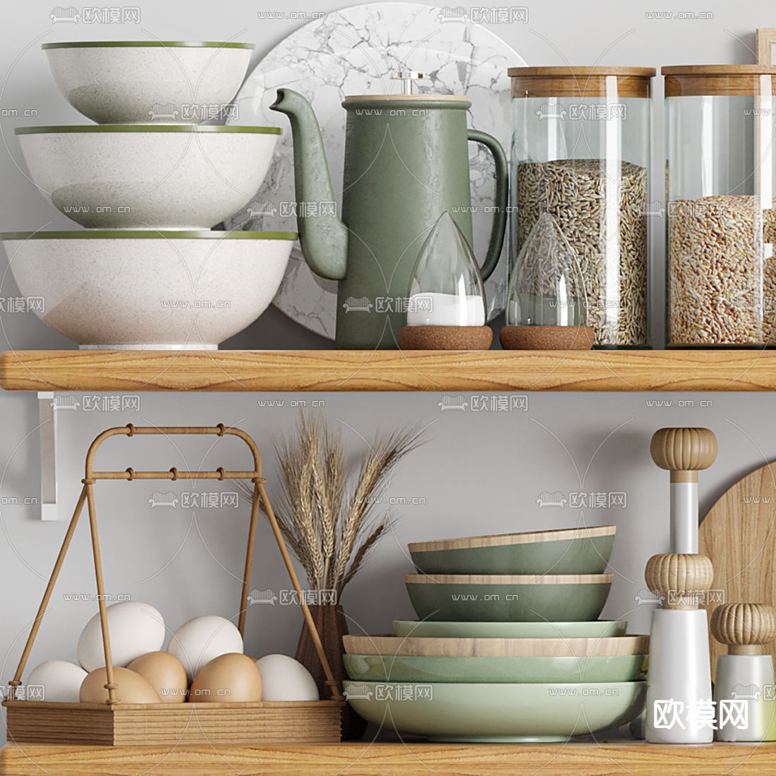 北欧碗碟厨房器具3d模型下载（渲染图4）