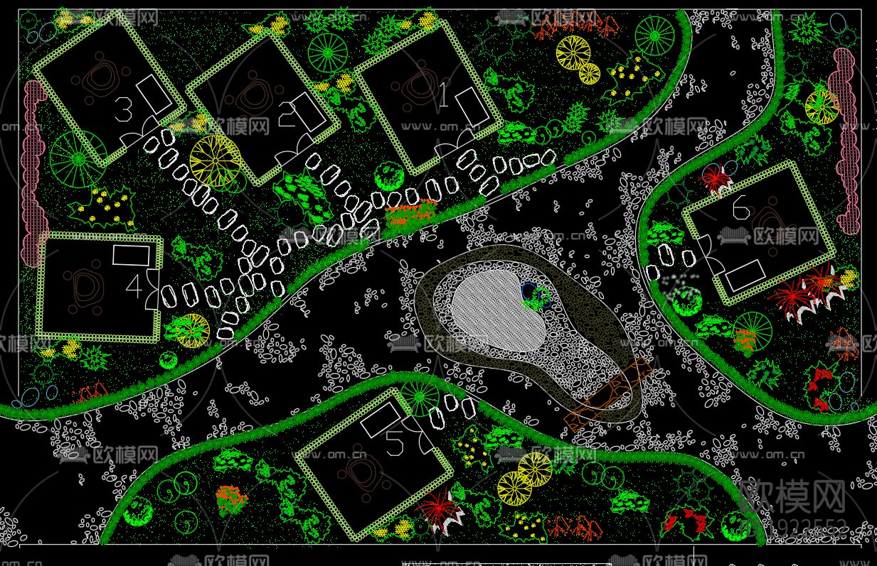 屋顶花园cad施工图下载