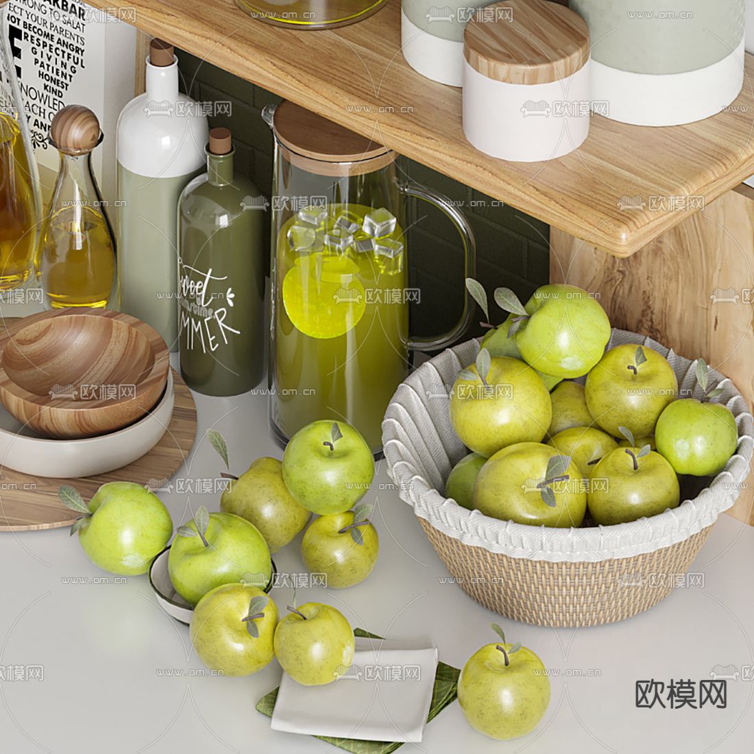 北欧碗碟厨房器具3d模型下载（渲染图5）