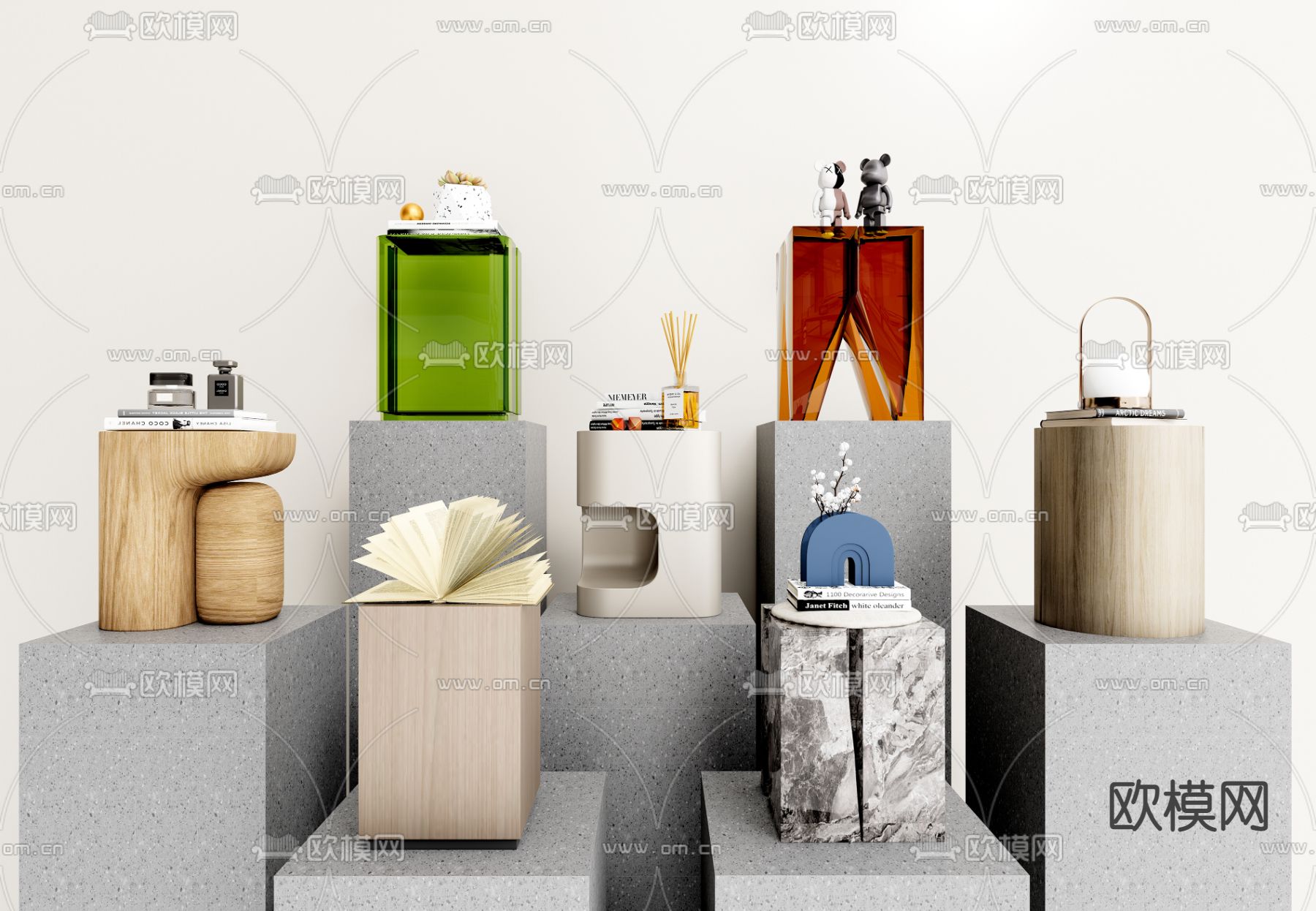 现代休闲凳子su模型下载（渲染图1）