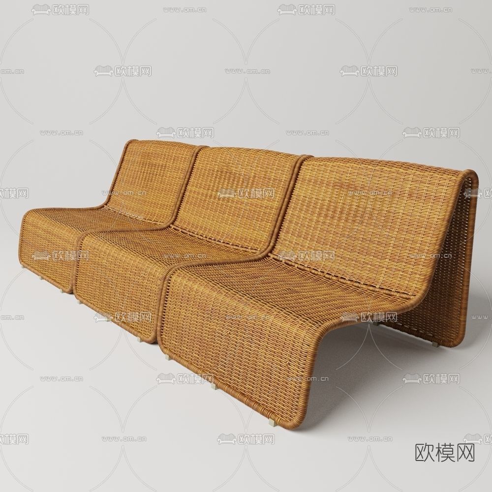东南亚休闲长椅3d模型下载