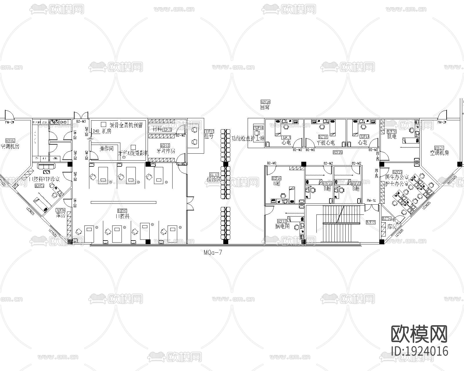 医院cad施工图下载（渲染图2）