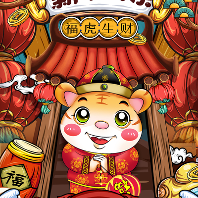  中国风国潮虎年海报 