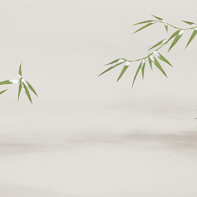  写意雪竹壁纸 